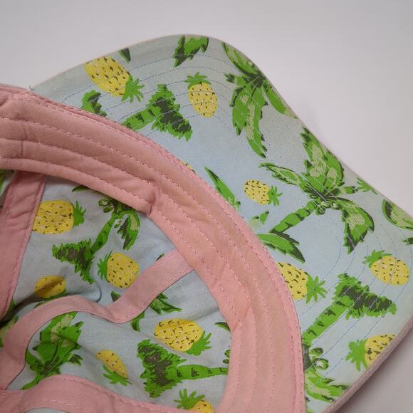 Palm Tree Strapback Baseball Cap Pink One Size Embroidered Cotton Free Authority - Picture 8 of 9